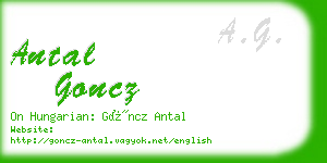 antal goncz business card